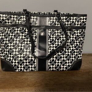 Black and White Patterned Tote Bag